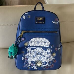 Star Wars Loungefly Blue Floral Stormtrooper Backpack